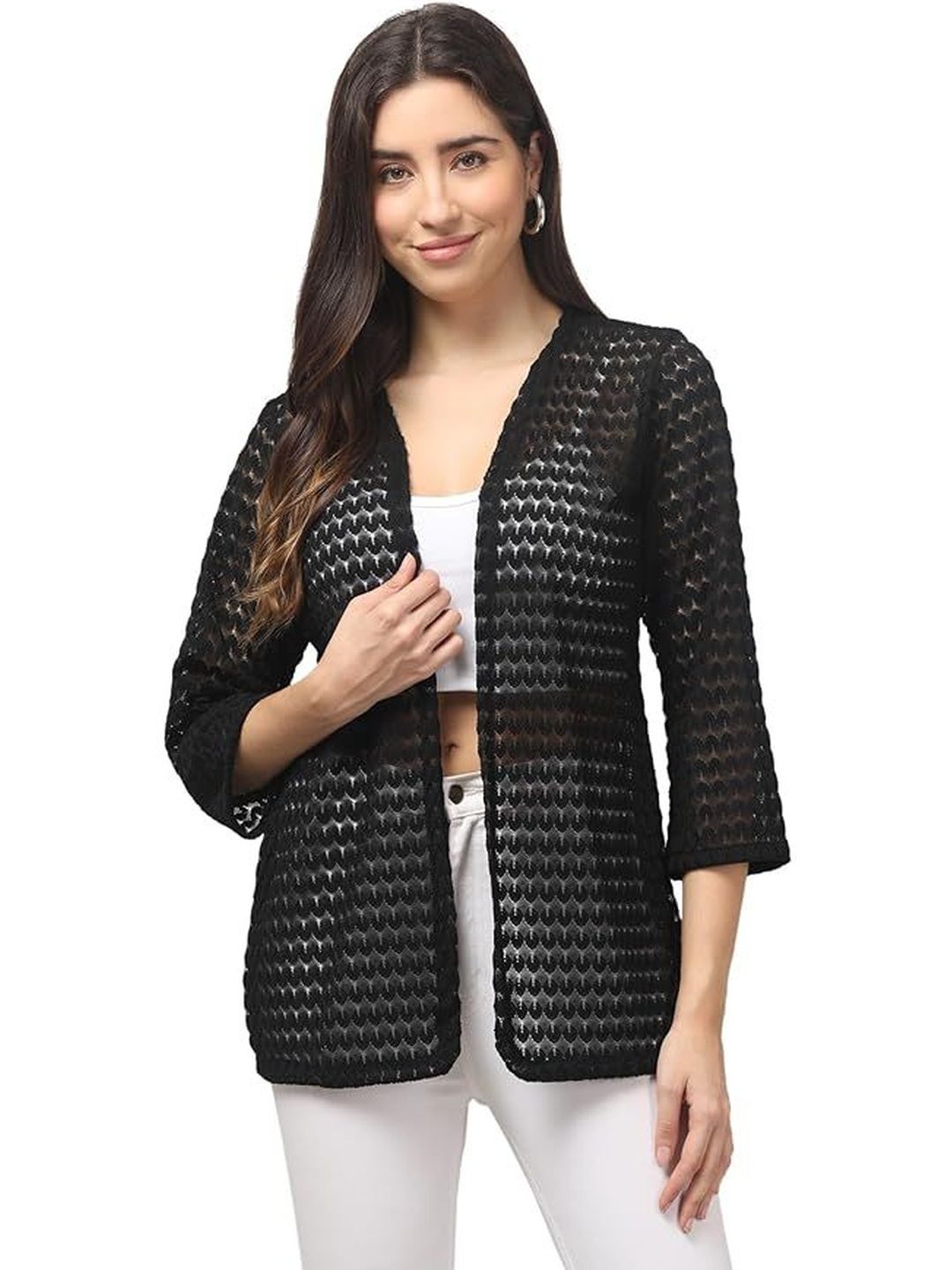 KGFONECLOTH Women Embroidered Shrug-picture-11