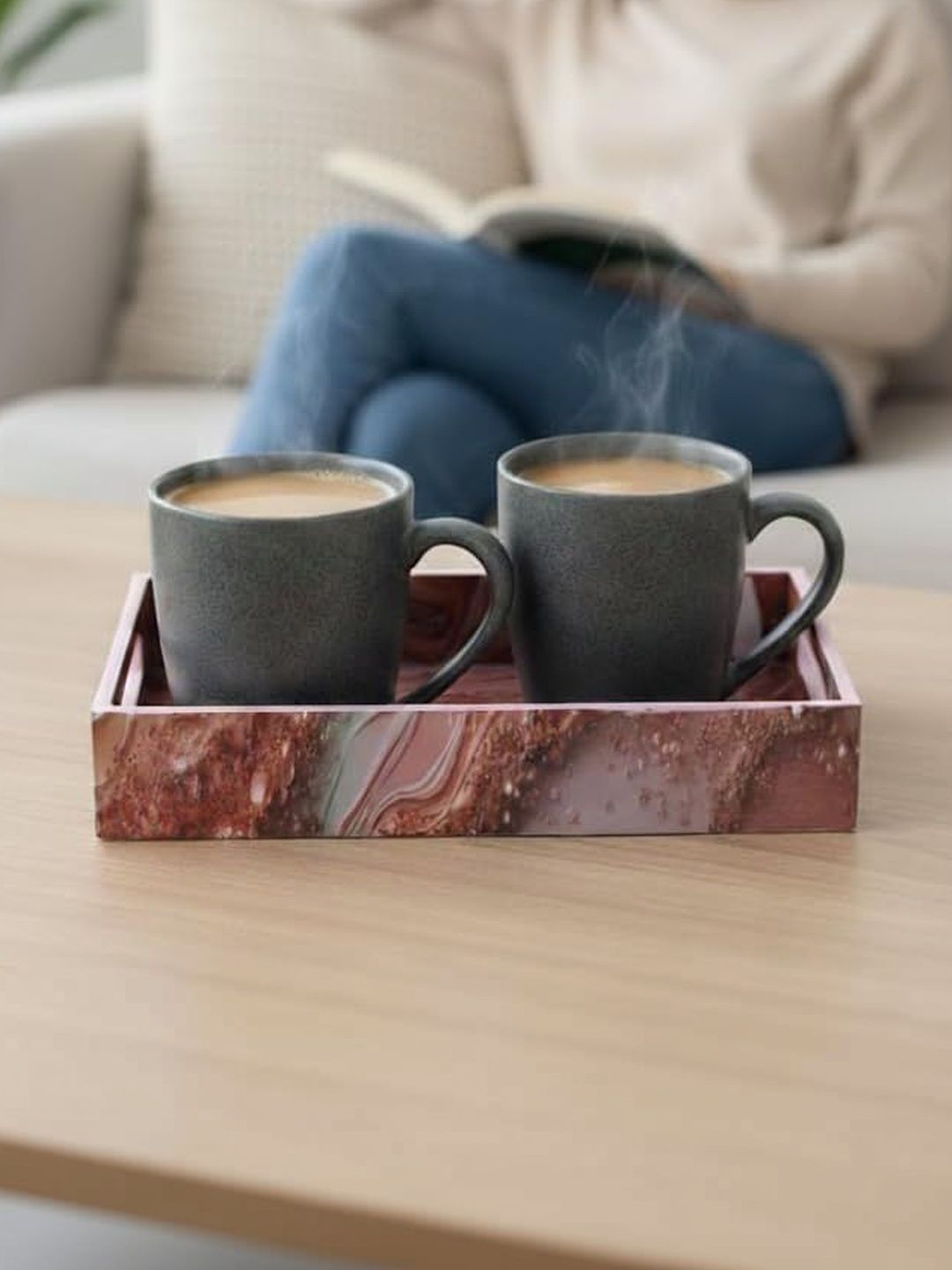 The urban home Grey Solid Porcelain Cups and Mugs Set of-image-39