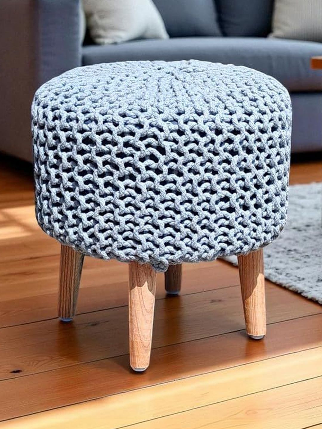 Shadowkart Grey Round Ottomans-picture-46