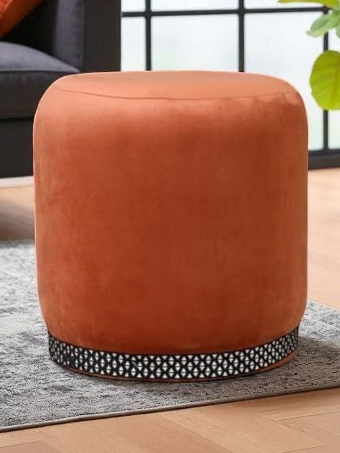 Shadowkart Brown Round Ottomans-picture-55