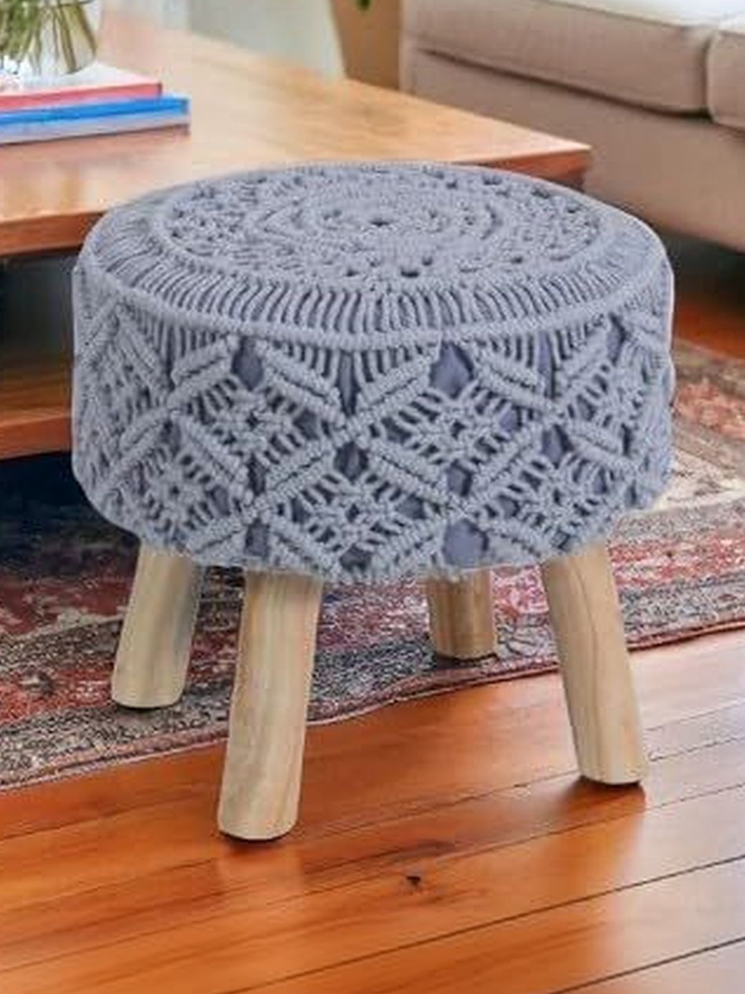 Shadowkart Grey Round Ottomans-picture-50