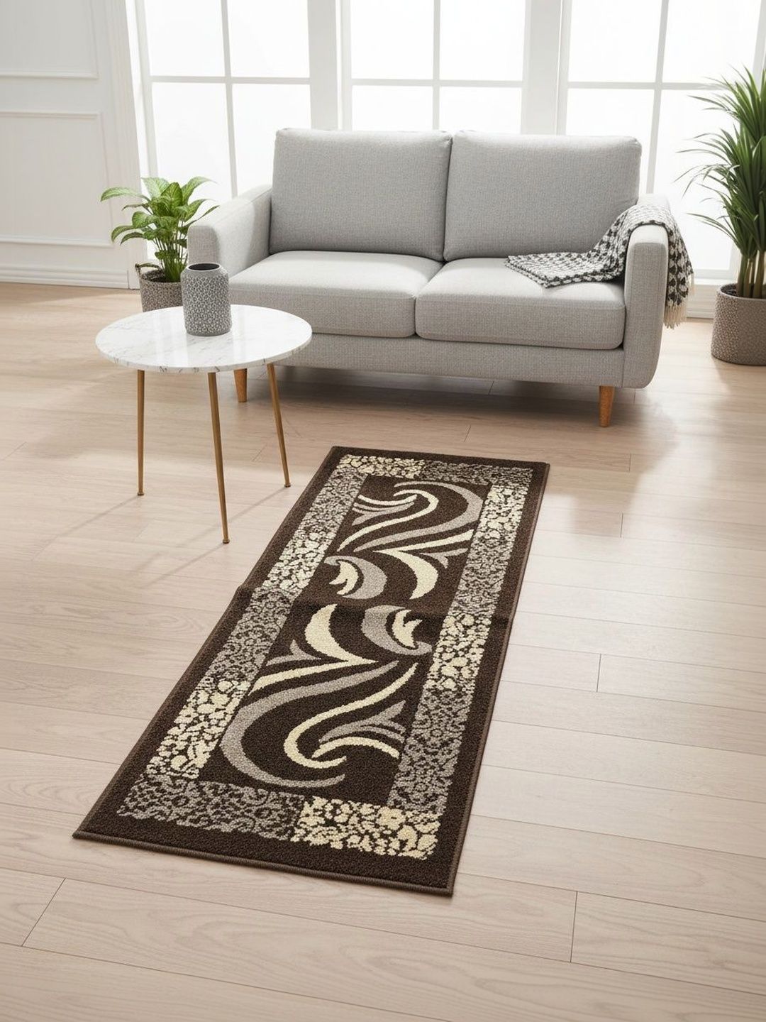Themes Furnishings & Decor Multicoloured Abstract Polypropylene Carpet-picture-17