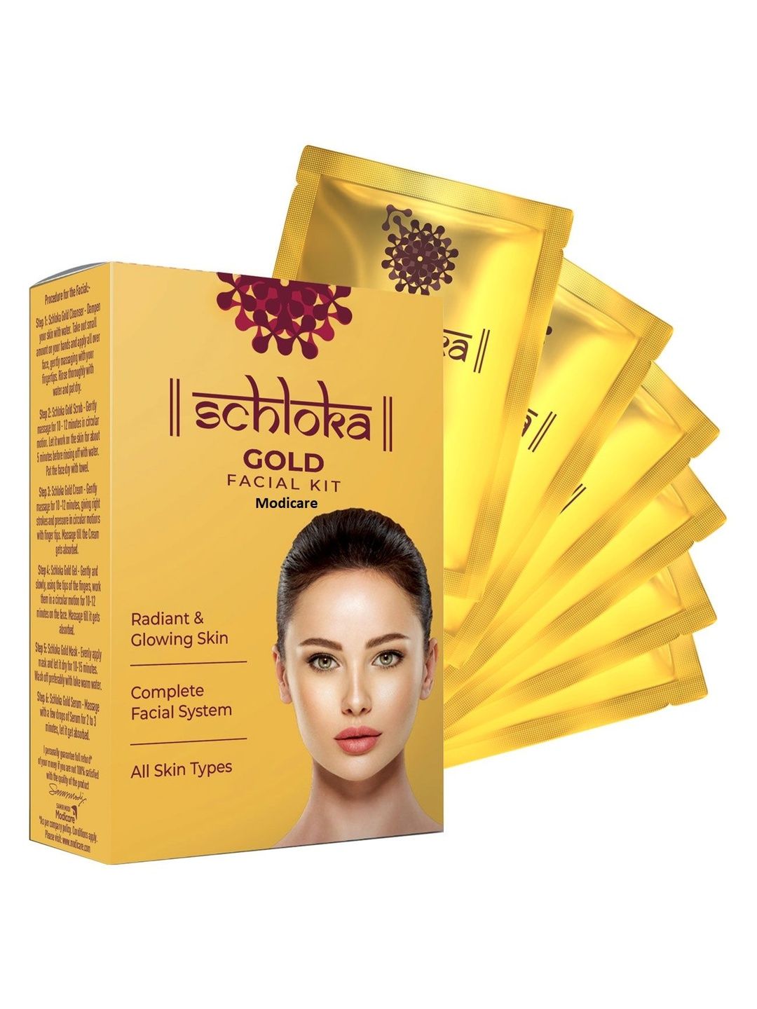 Modicare Schloka Gold Facial Kit- 54 g-image-23