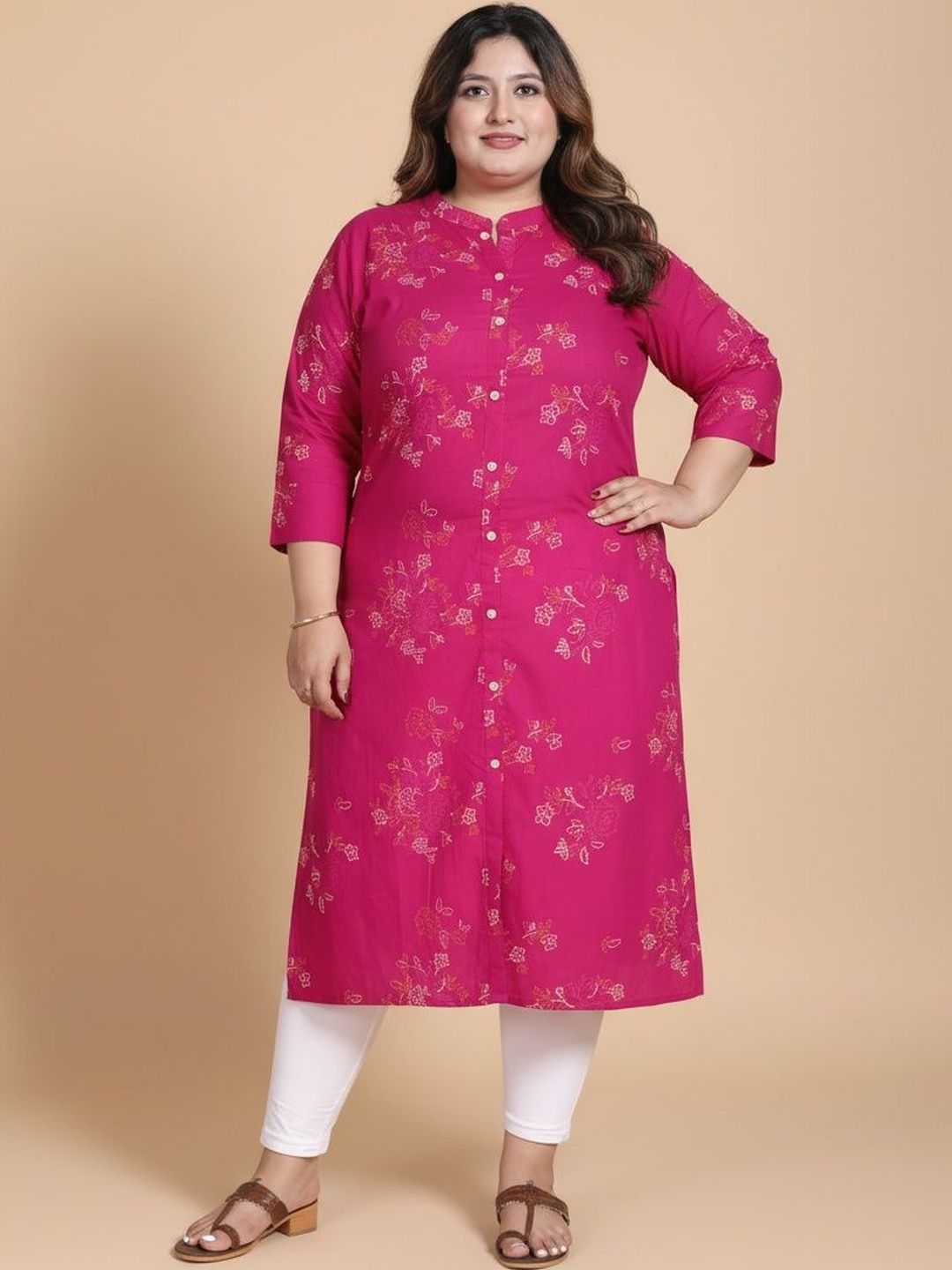 Sztori Women Floral Printed Block Print Kurta-picture-24