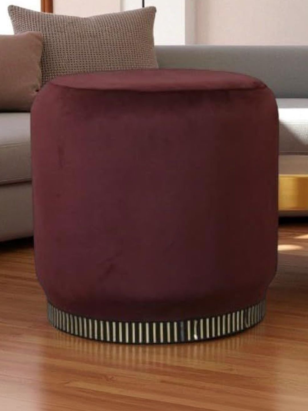 Shadowkart Brown Round Ottomans-picture-10