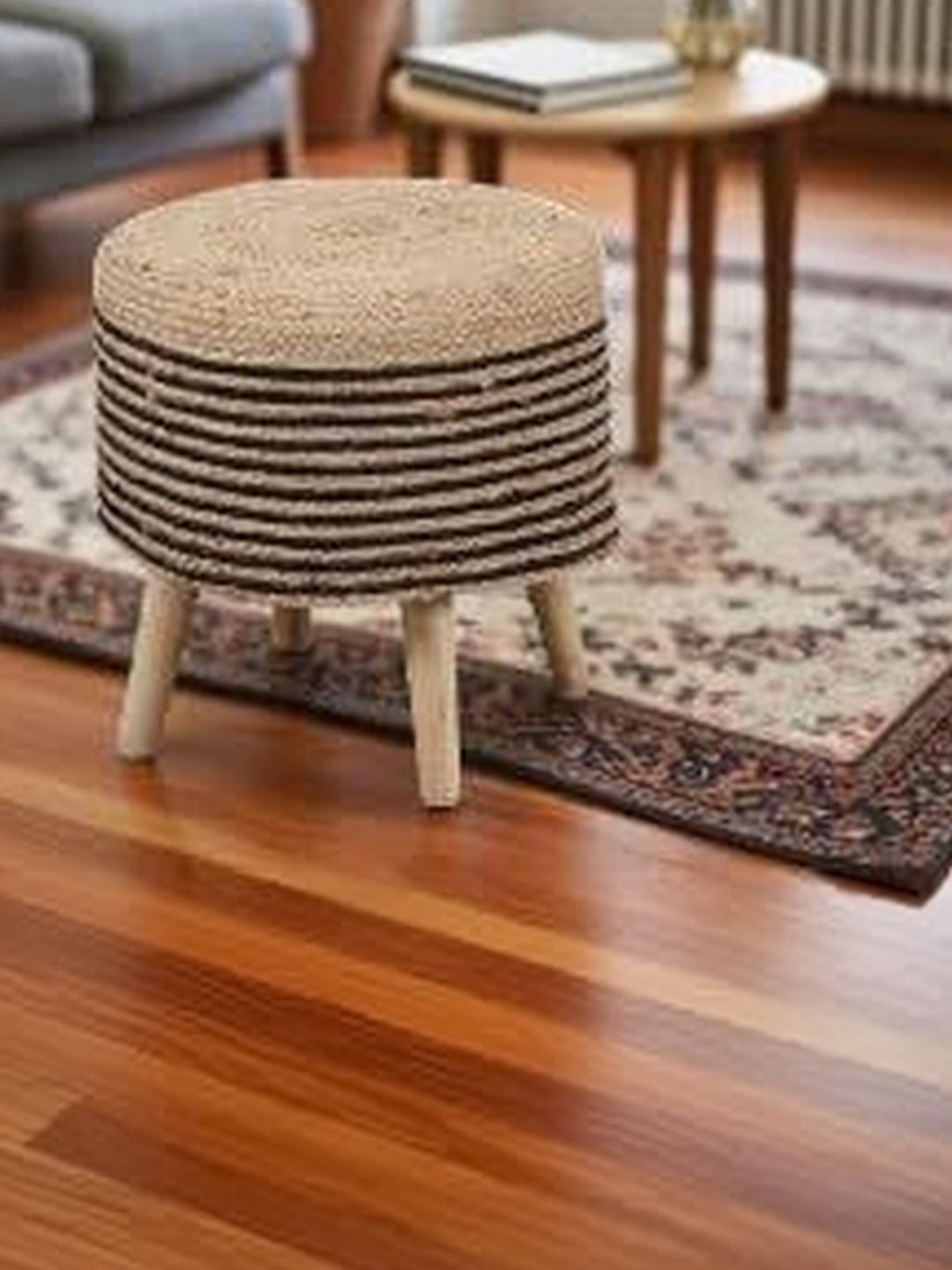 Shadowkart Beige Round Ottomans-picture-44