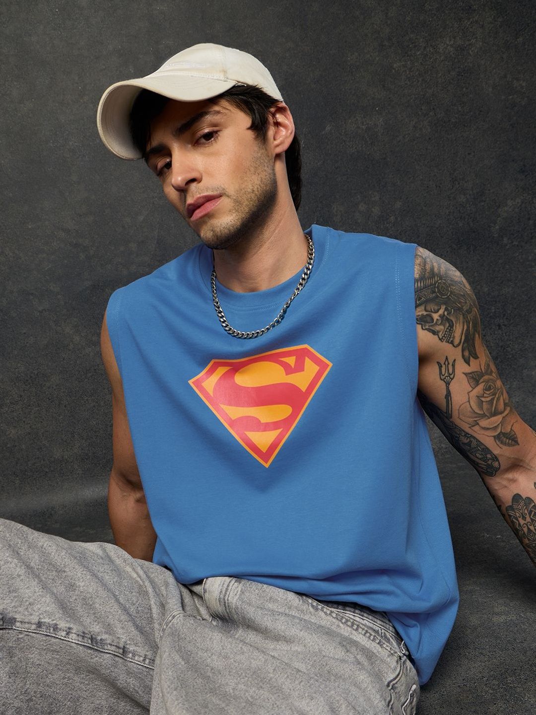 The Souled Store Printed Cotton Gym Vest