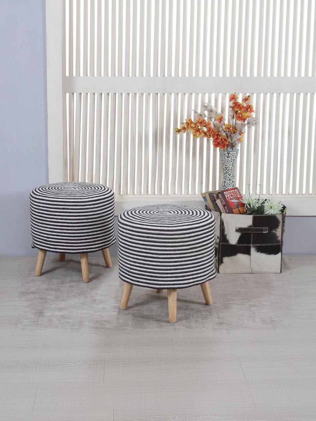 Shadowkart Black Round Ottomans-picture-47
