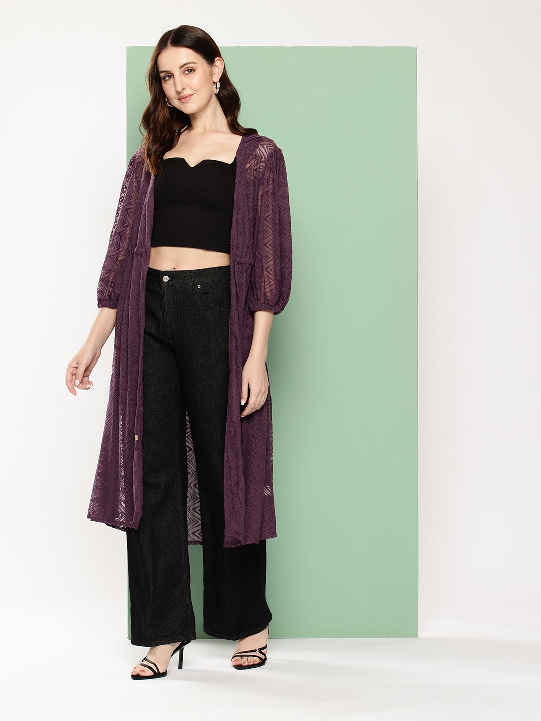 Killer Lace Inserts Sheer Shrug-image-16