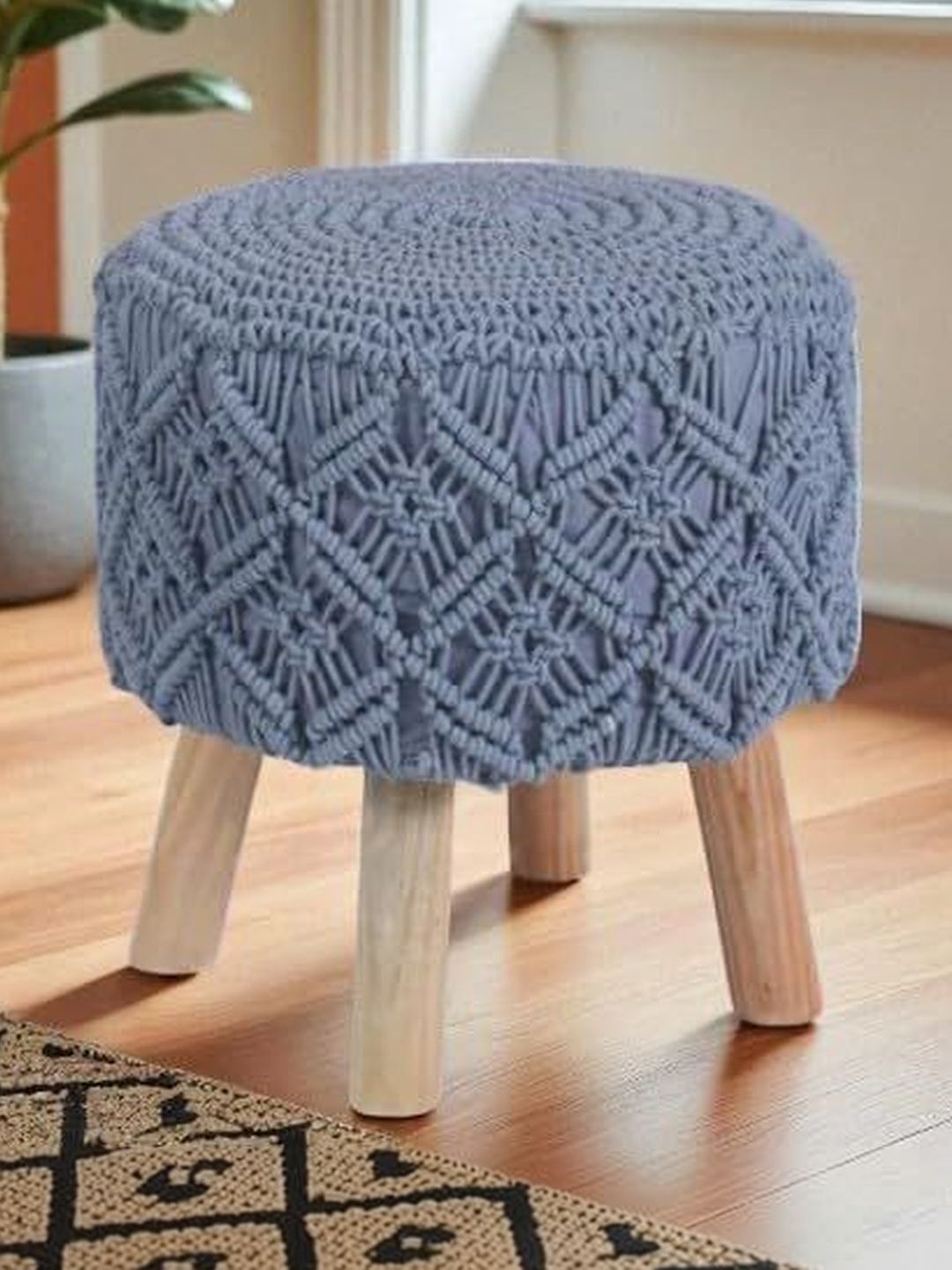Shadowkart Grey Round Ottomans-picture-16