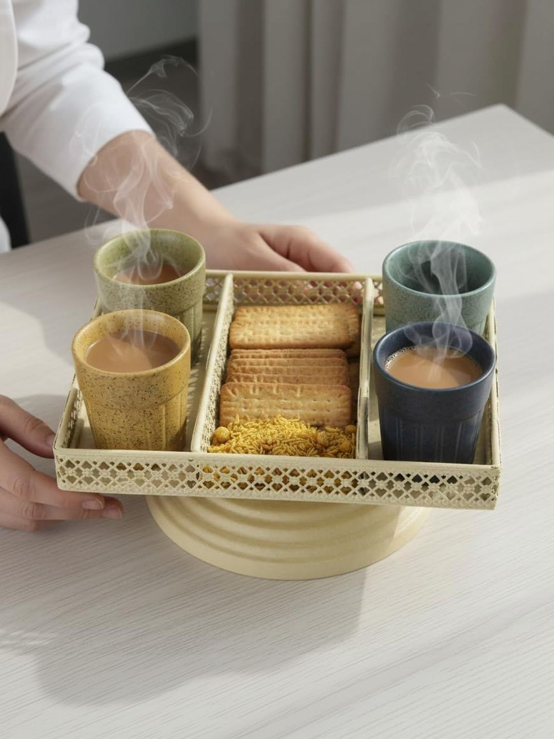 The urban home Multicoloured Solid Metal Cups and Mugs Set of-image-21