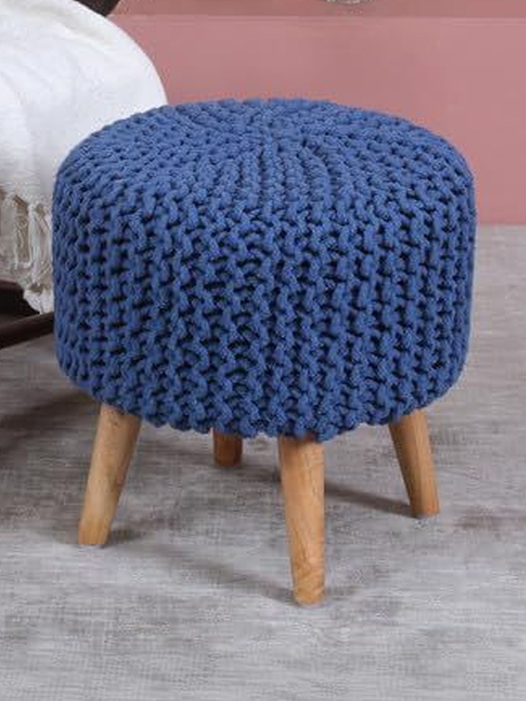 Shadowkart Blue Round Ottomans-picture-46