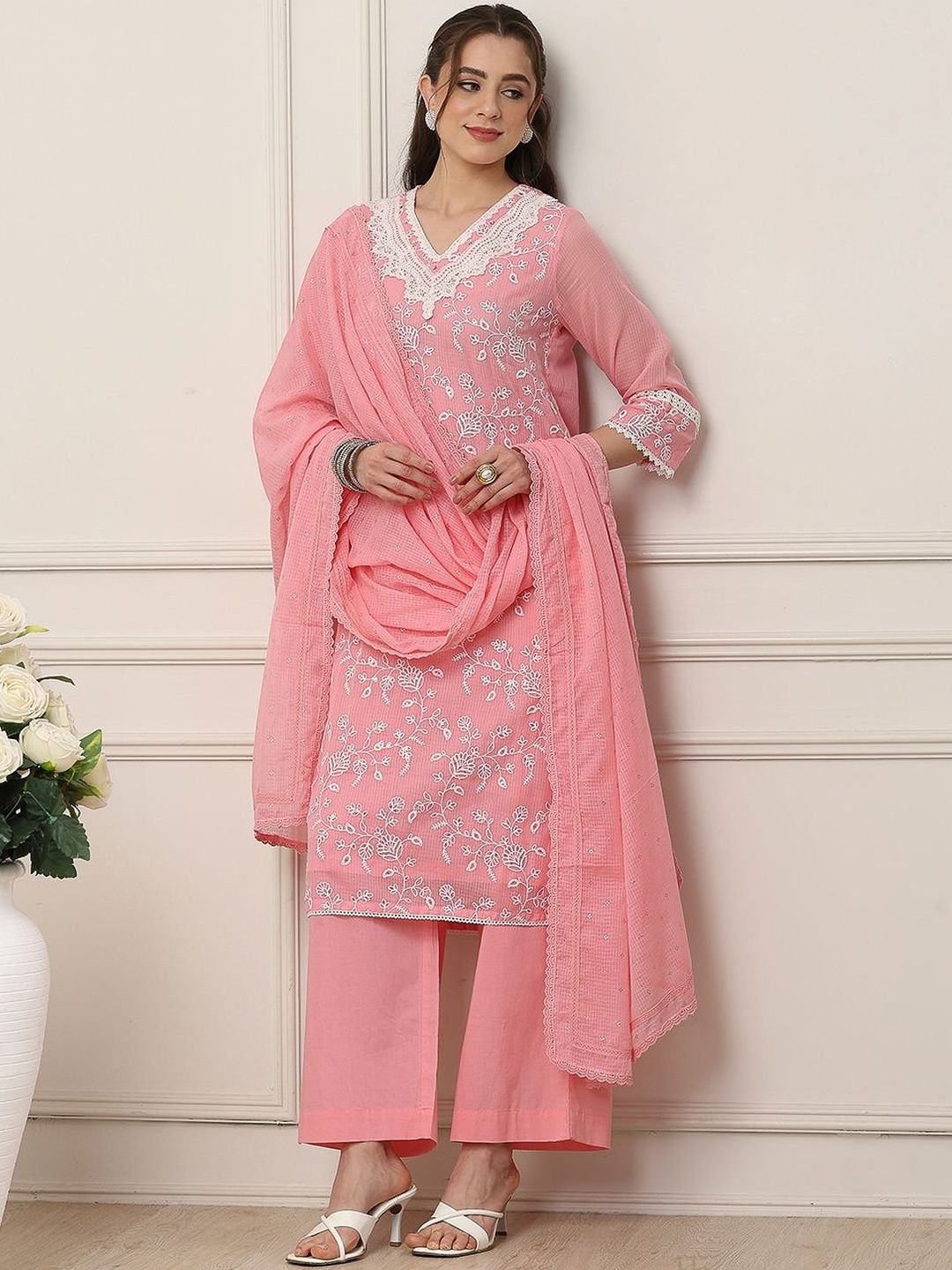 Biba Women Pure Cotton Palazzos & With Dupatta-picture-13