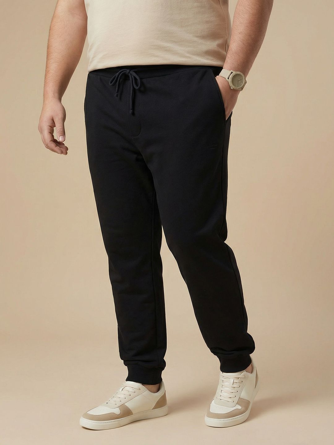 Sztori Men Plus Size Regular Fit Cotton Joggers-picture-51