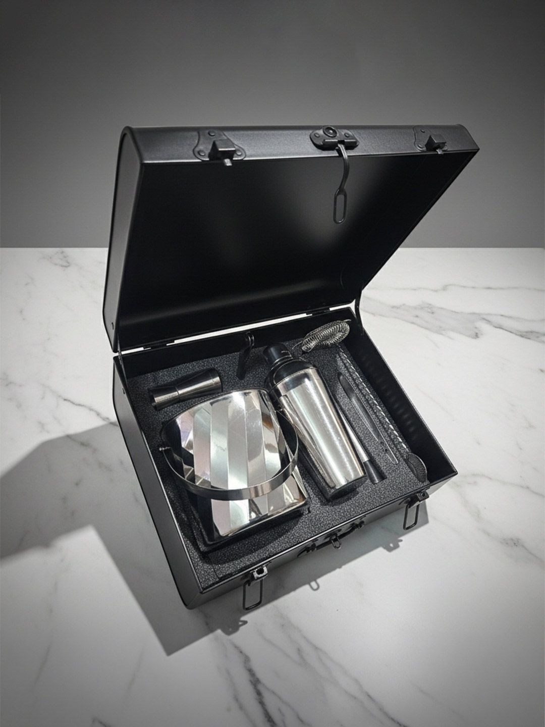 Car-O-Bar Silver-Toned Set of 4 and above Stainless Steel Barware Tool Sets-image-4