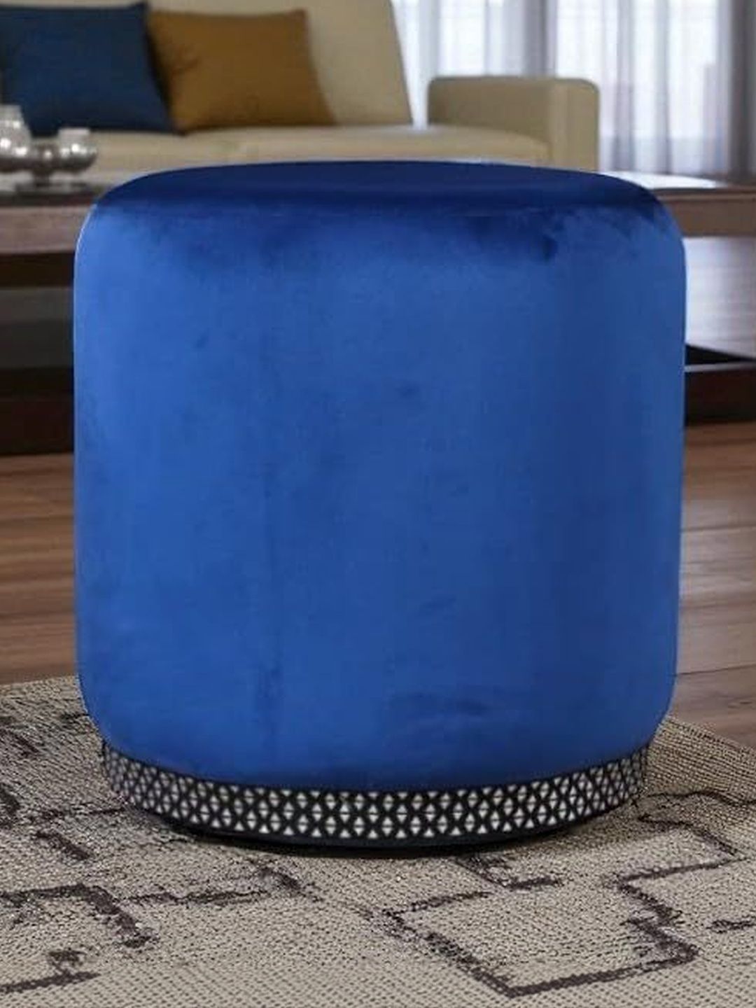 Shadowkart Blue Round Ottomans-picture-18