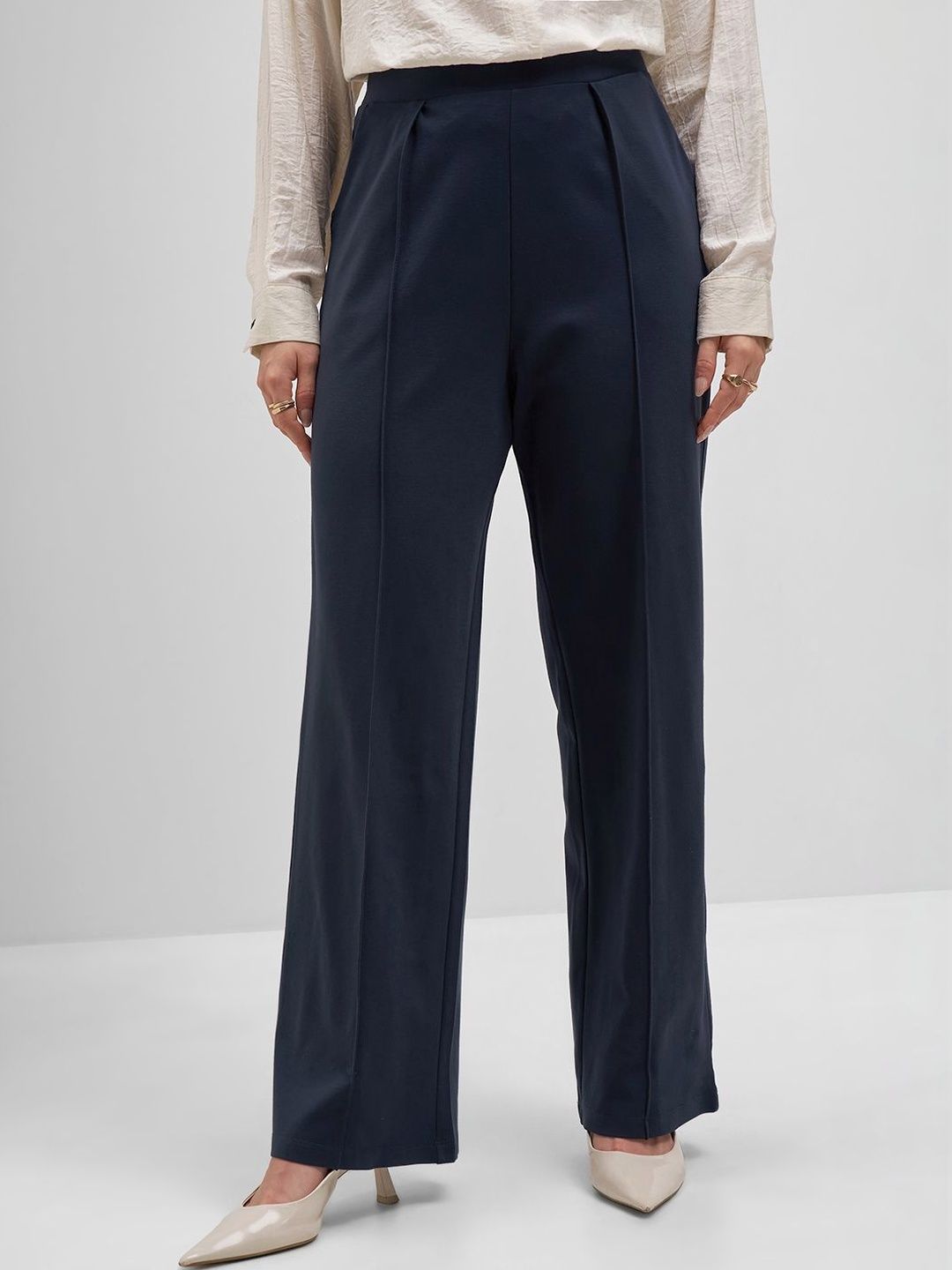 Tokyo Talkies Women Straight Fit Trousers-picture-39