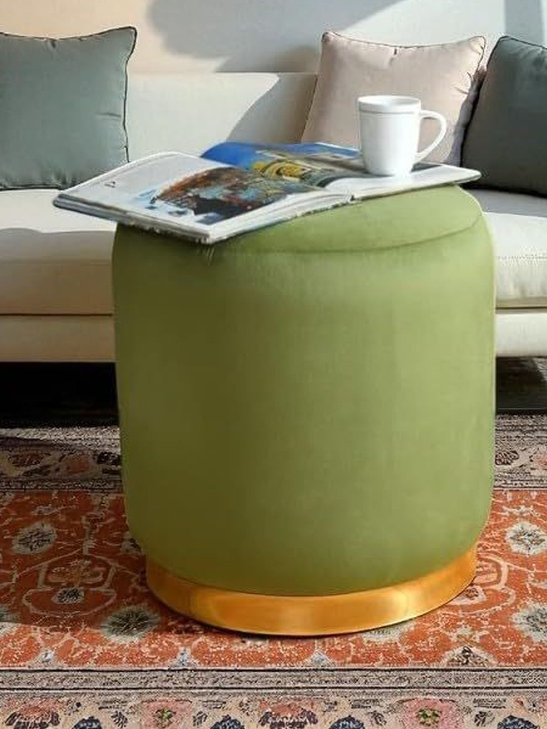 Shadowkart Green Round Ottomans-picture-17