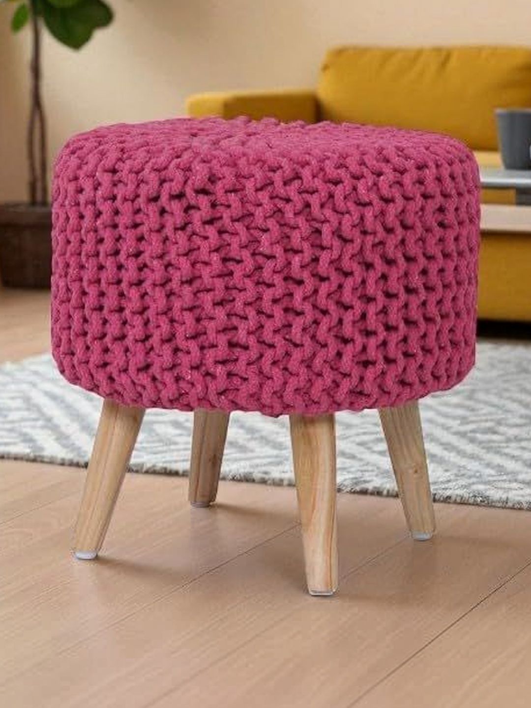 Shadowkart Pink Round Ottomans-picture-51