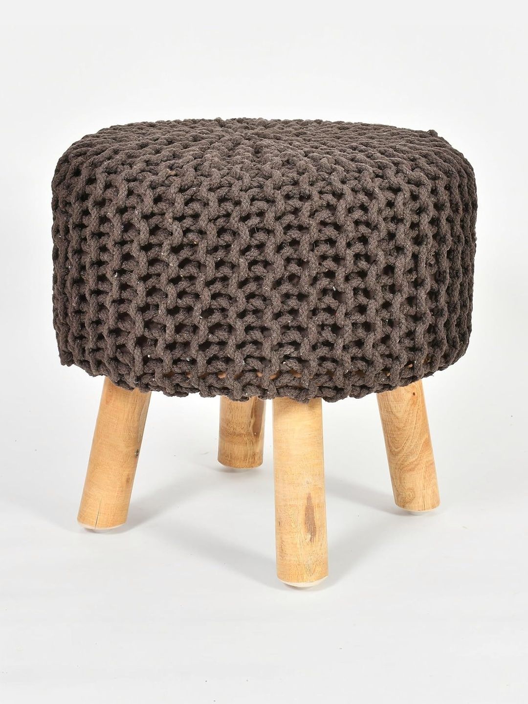 Shadowkart 2 Pieces Brown Round Ottomans-picture-27
