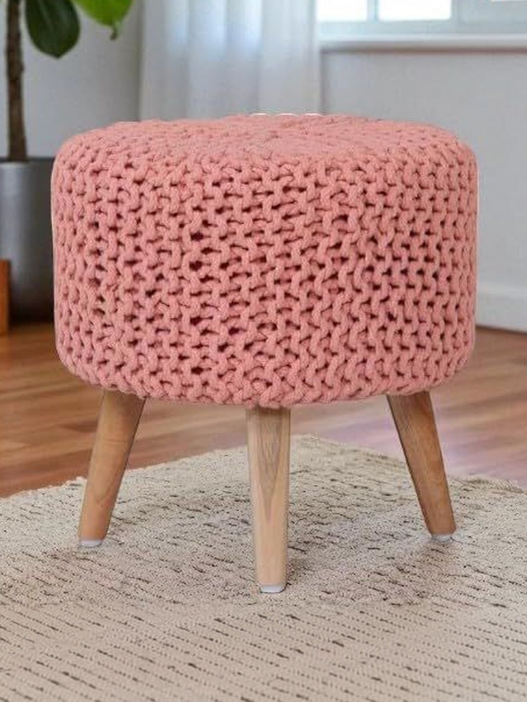 Shadowkart Pink Round Ottomans-picture-40