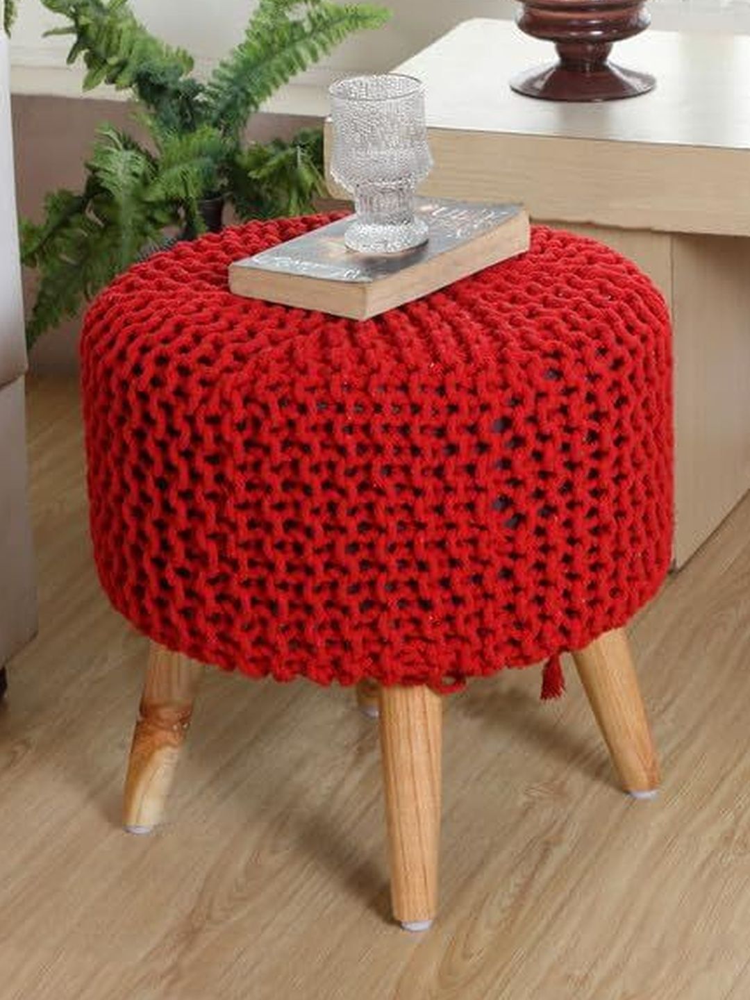 Shadowkart Red Round Ottomans-picture-20