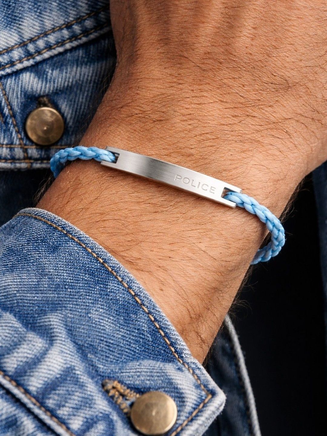 Police Men Stainless Steel Wraparound Bracelet-picture-41