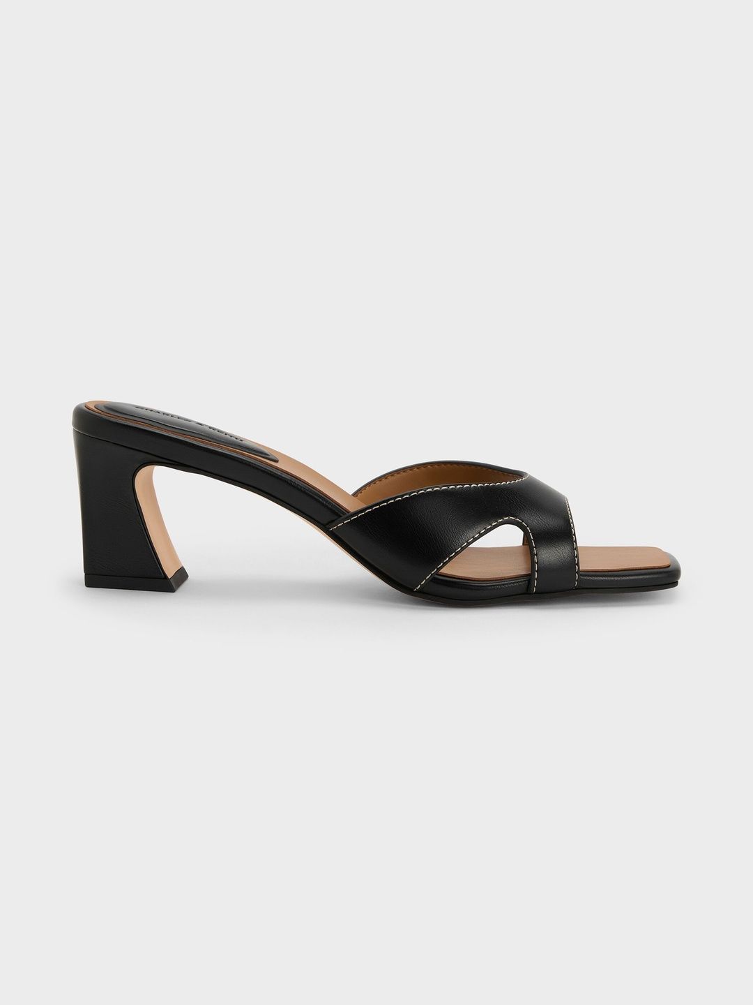 CHARLES & KEITH Cut-Out Square-Toe Heeled Mules-image-31