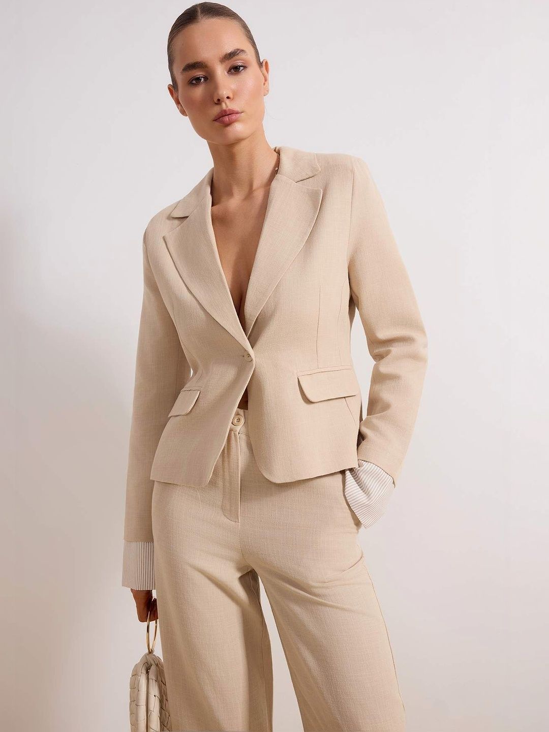 Trendyol Notched Lapel Single-Breasted Blazers-picture-39