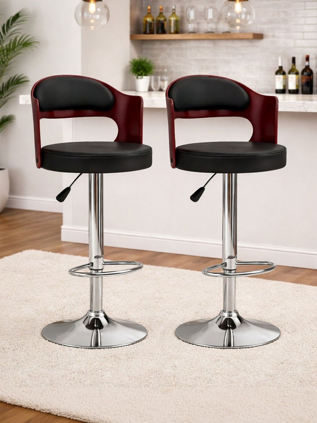 FUGO Pack Of 2 Low Back Adjustable Bar Stool-picture-39