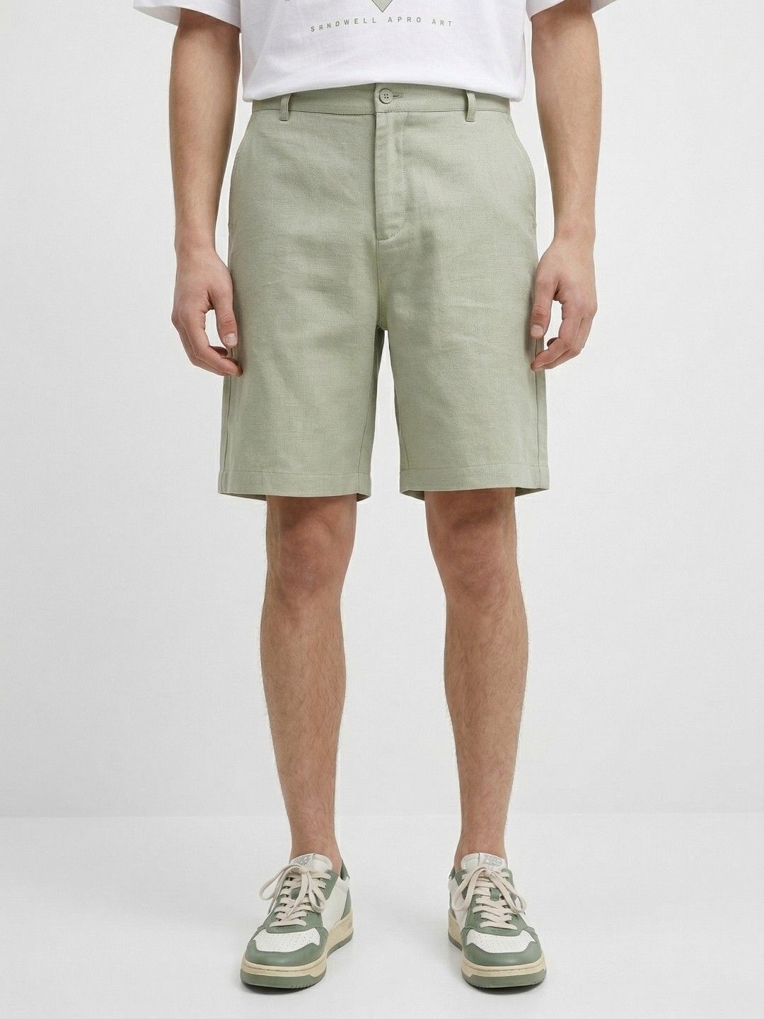 glitchez Men Pure Cotton Relaxed Fit Textured Chino Shorts-picture-19