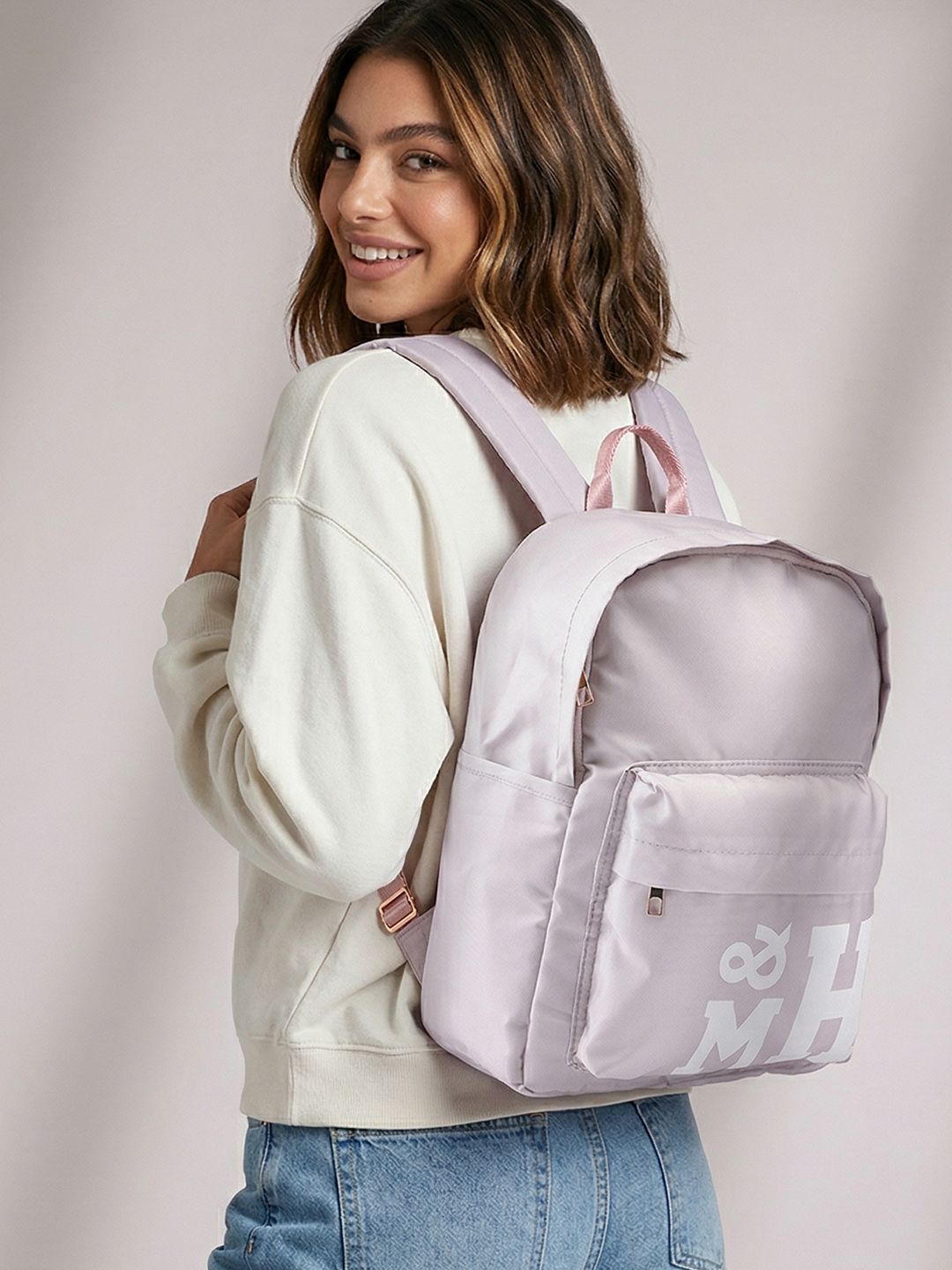 Mast & Harbour Women Brand Logo Printed Backpack-picture-27
