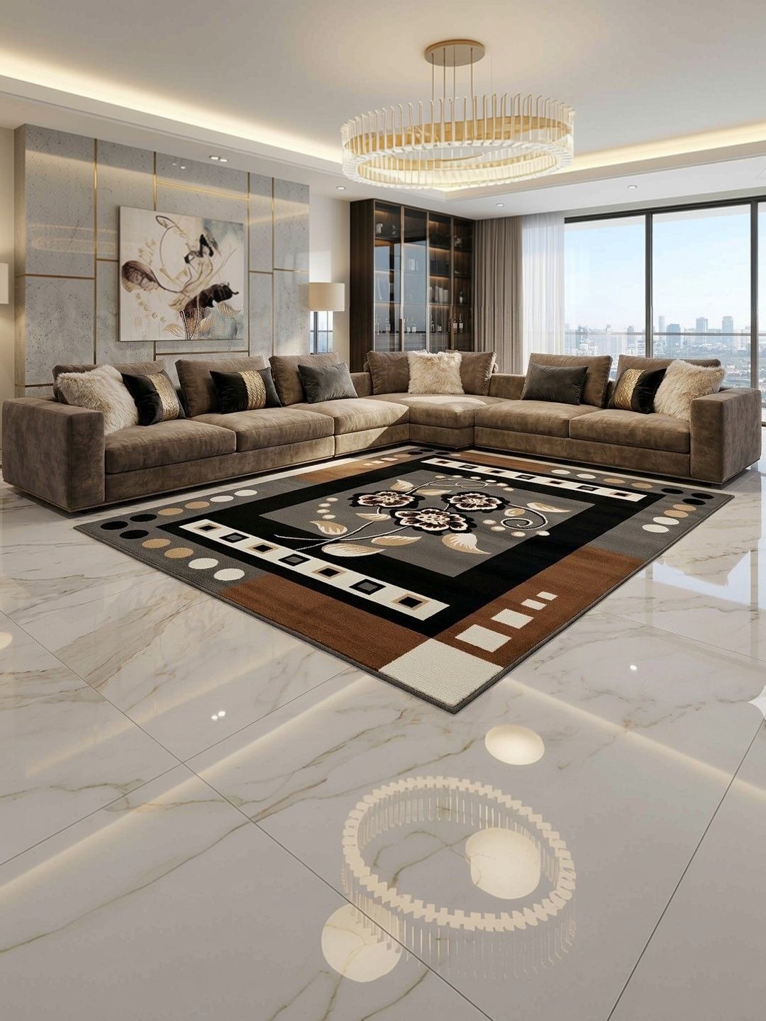 KAYNAT CARPET Grey Anti-Skid Polypropylene Carpet-picture-21