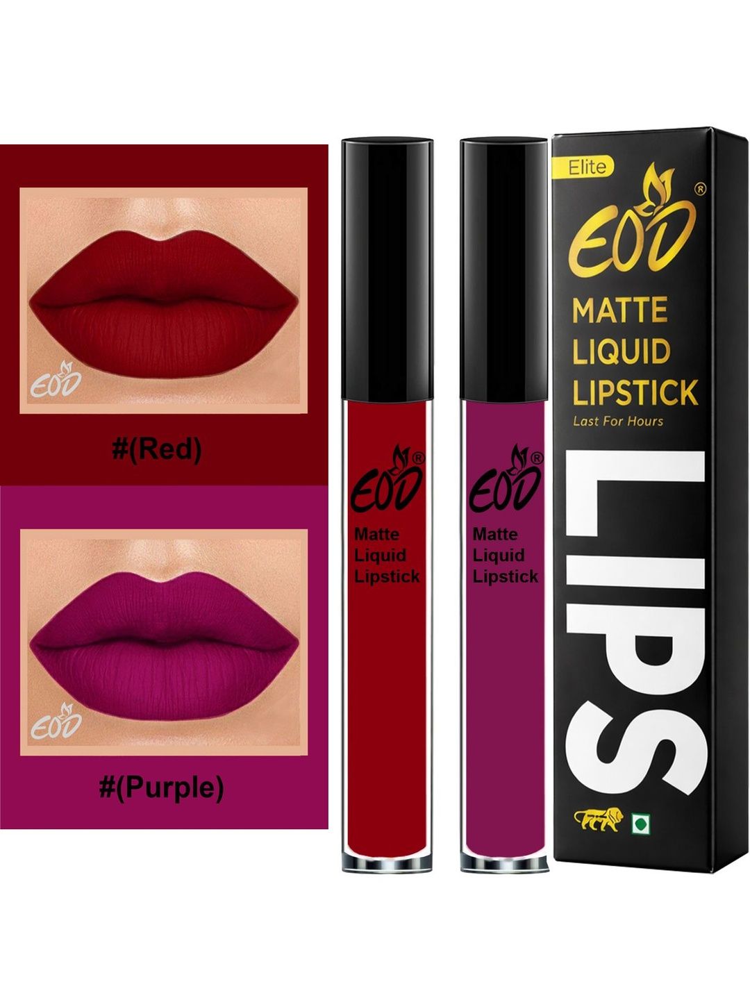 EOD Set Of 2 Transfer Proof Long Lasting Matte Finish Liquid Lipstick - 3ml Each -2-11-picture-9