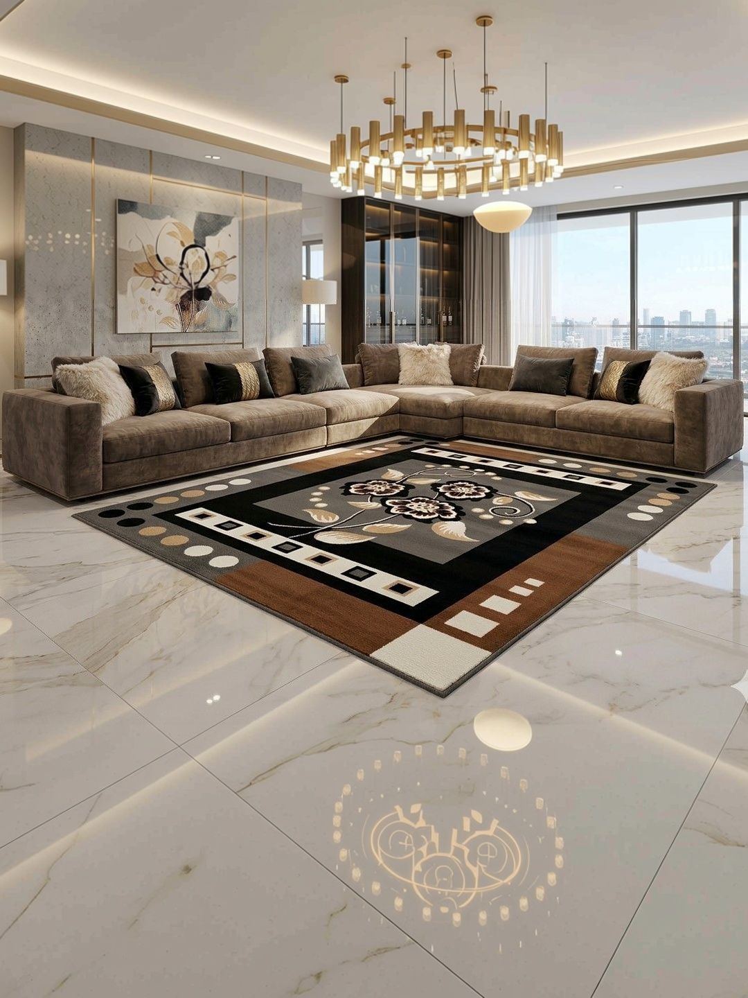 KAYNAT CARPET Grey Anti-Skid Polypropylene Carpet-picture-20