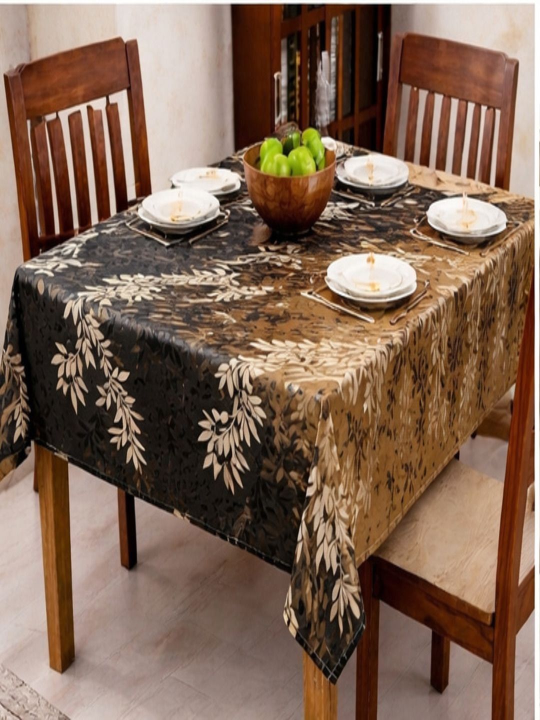 RRC Black Floral 6-Seater Table Cover-picture-48
