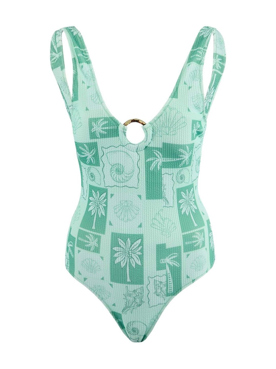 Trendyol Printed V-Neck Bodysuit-image-12