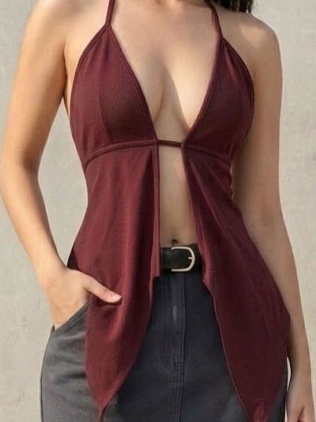 Genzy Tie-Up Neck Styled Back Top-picture-24