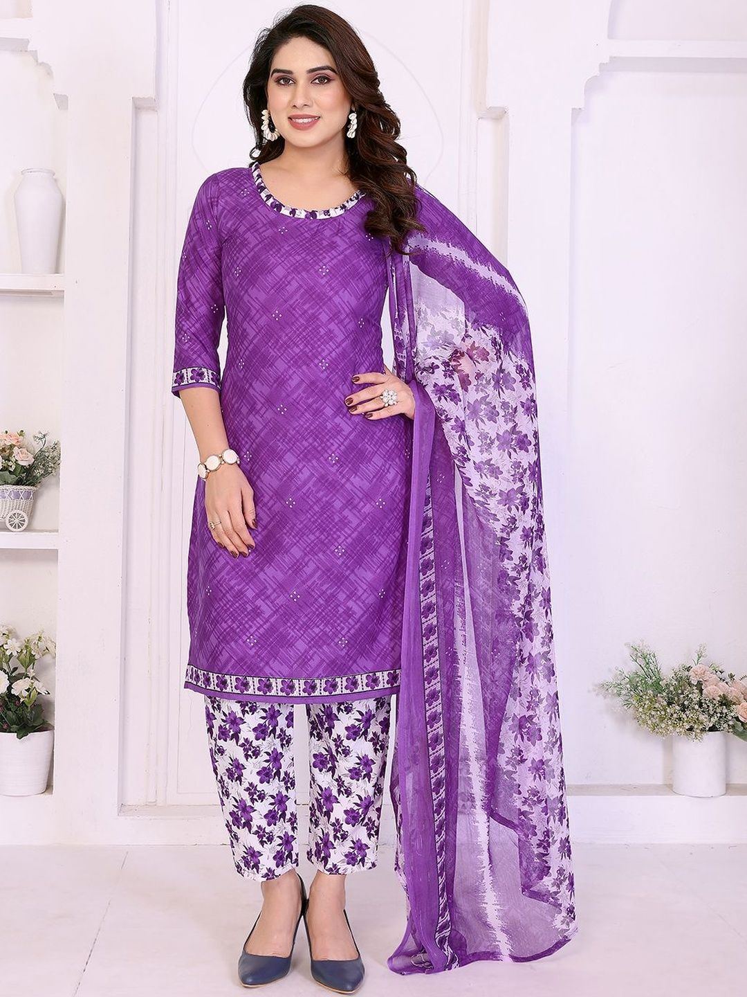 ANAND SAREES Geometric Printed Unstitched Dress Material-picture-32