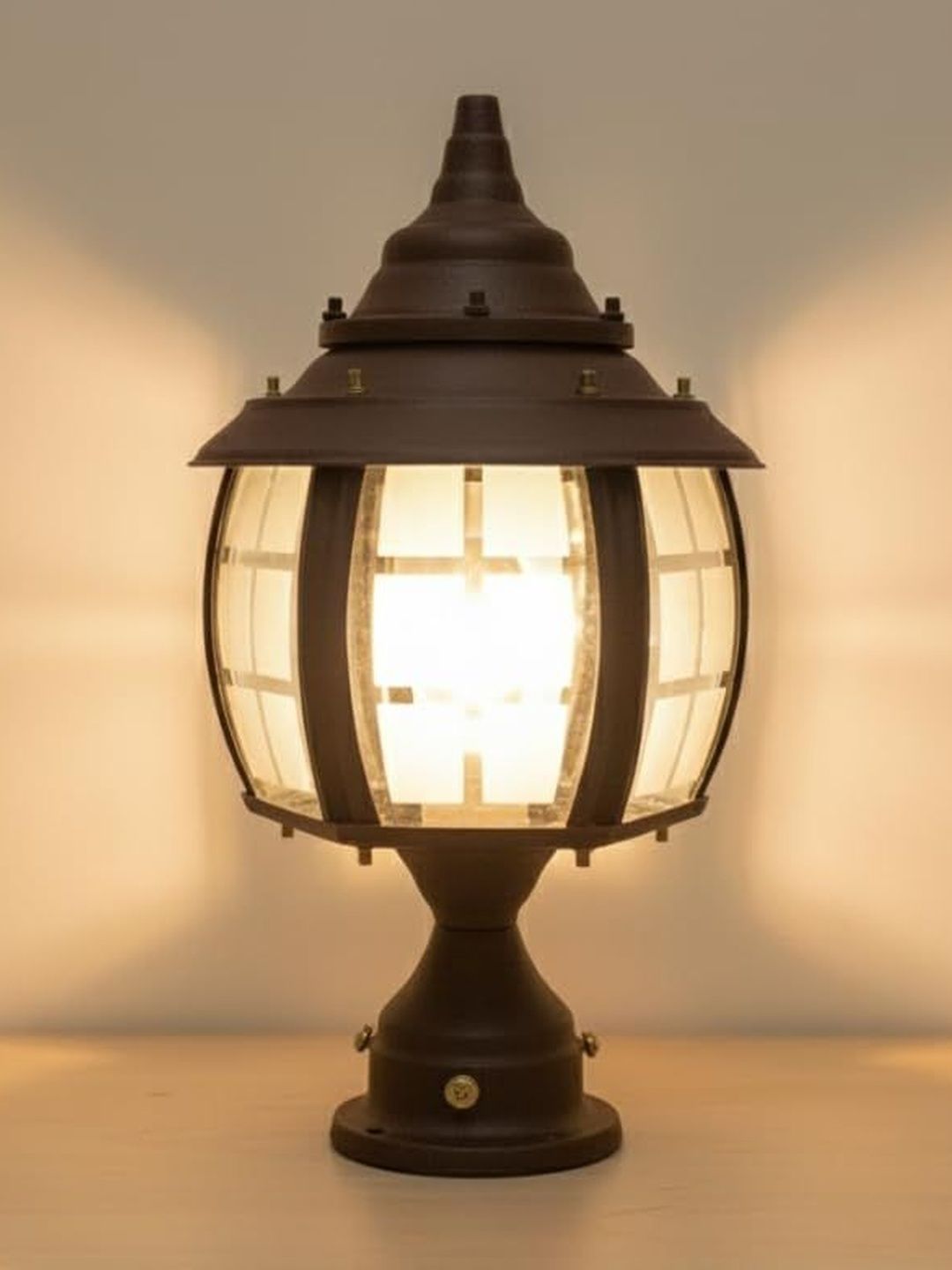 ALUCIFIC Brown & White Metal Splendour Gate Light-image-47