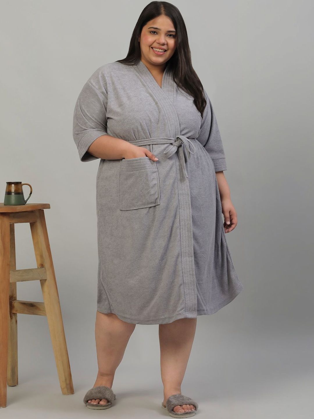 Creeva Knee Length Bath Robe and Wraps-picture-12