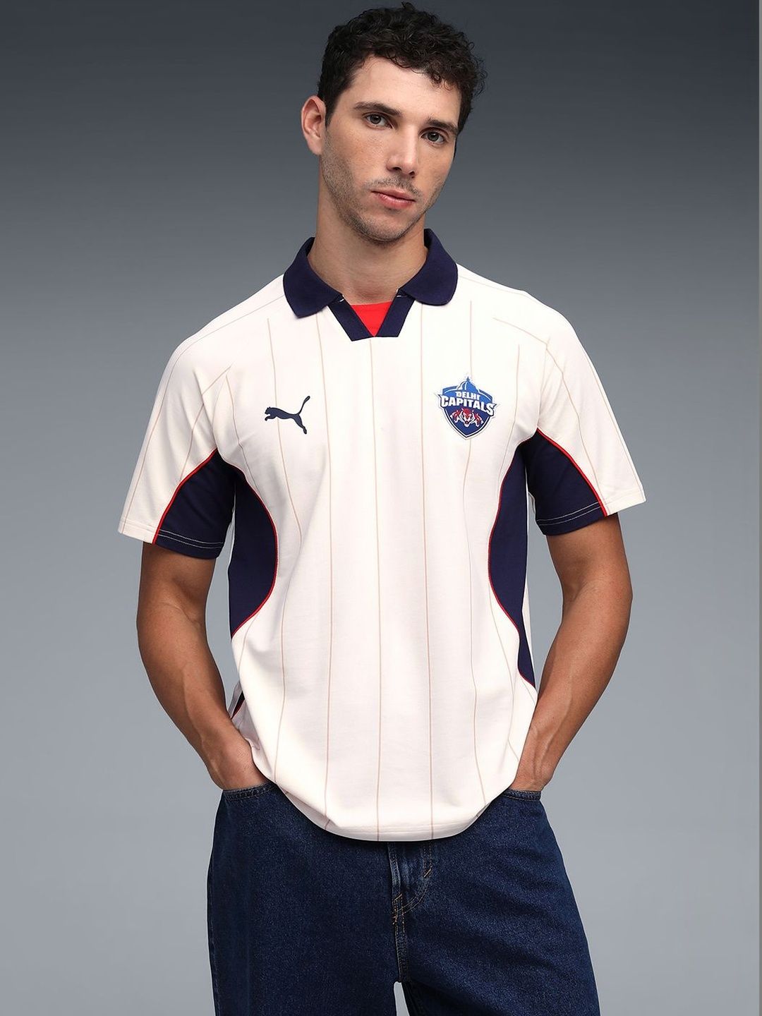 Puma X DC 2026 Men's Striped Polo