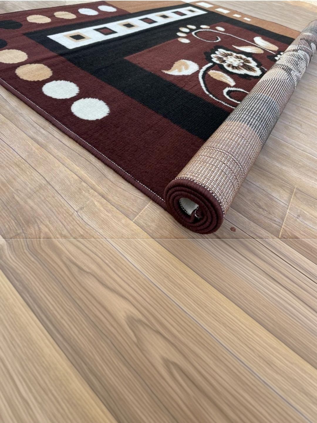 KAYNAT CARPET Brown Anti-Skid Polypropylene Carpet-image-10