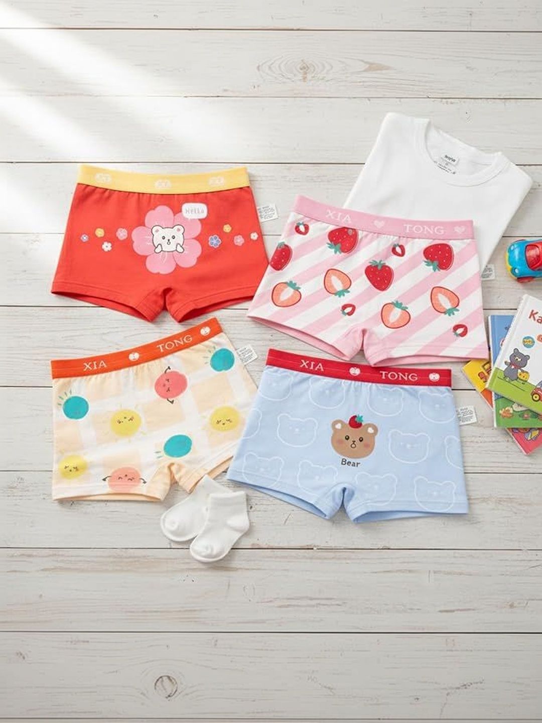 The Little Lookers Pack of 4 Animal Assorted Cotton Boxer-Style Briefs-picture-4