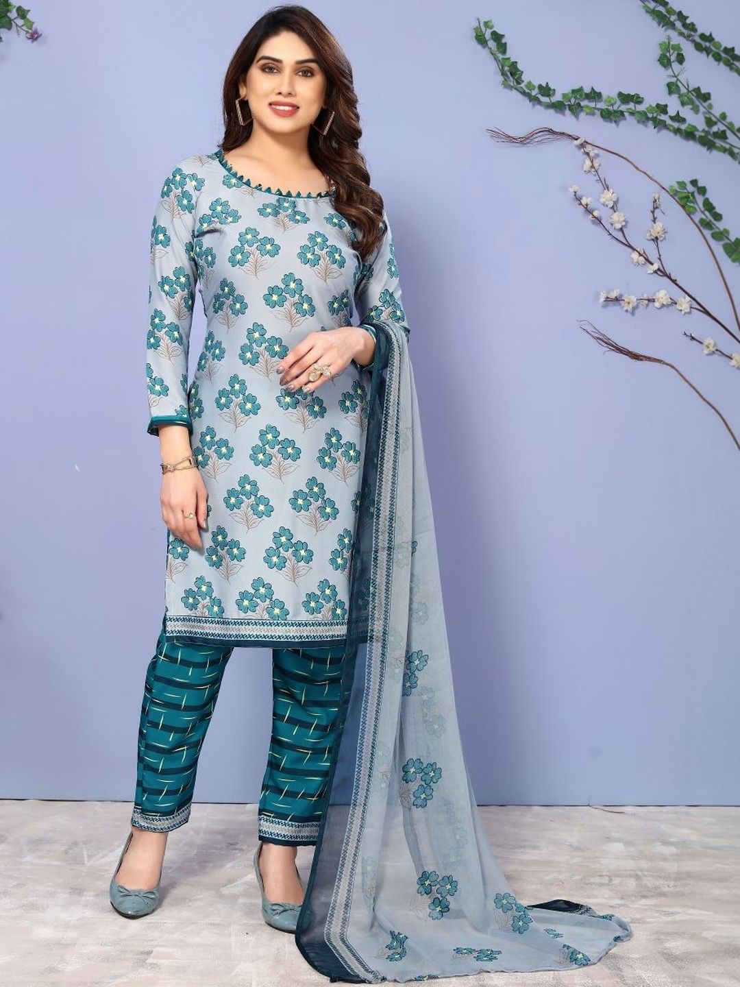 ANAND SAREES Printed Unstitched Dress Material-picture-29