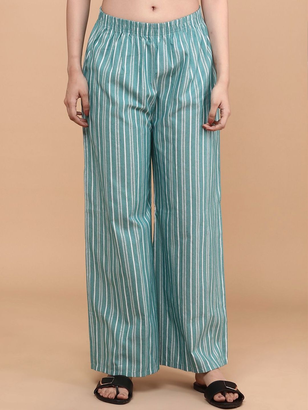 V-Mart Women Striped Ethnic Palazzos-picture-55
