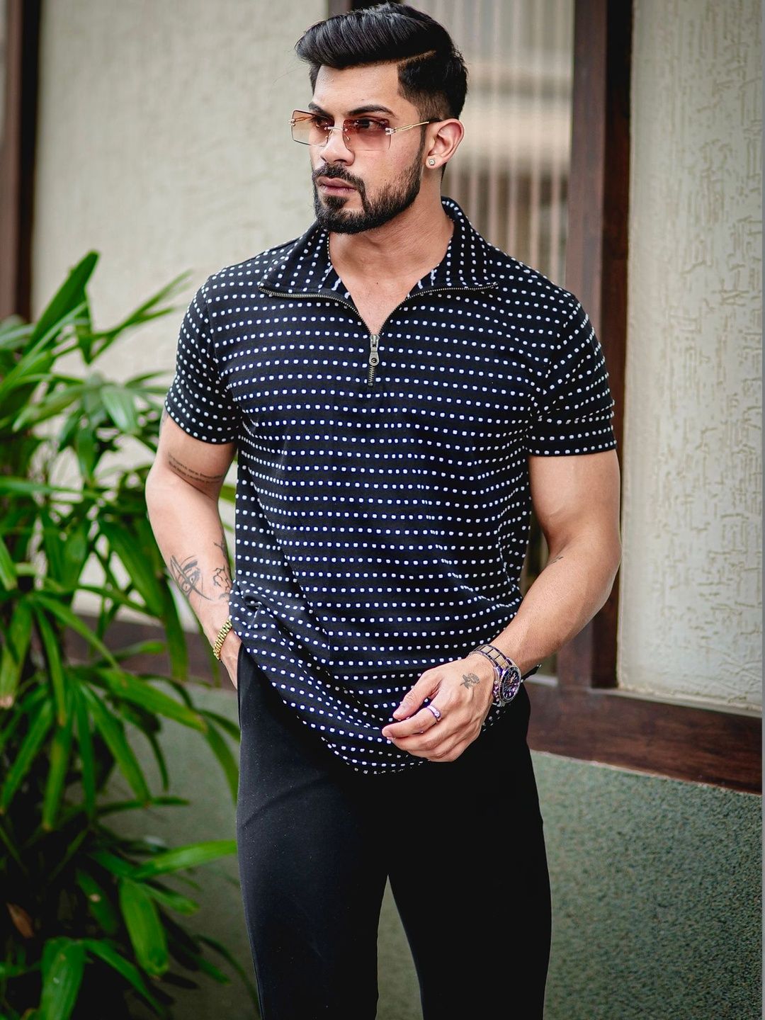 GRITSTONES Men Polo Collar Pure Cotton T-shirt-picture-11
