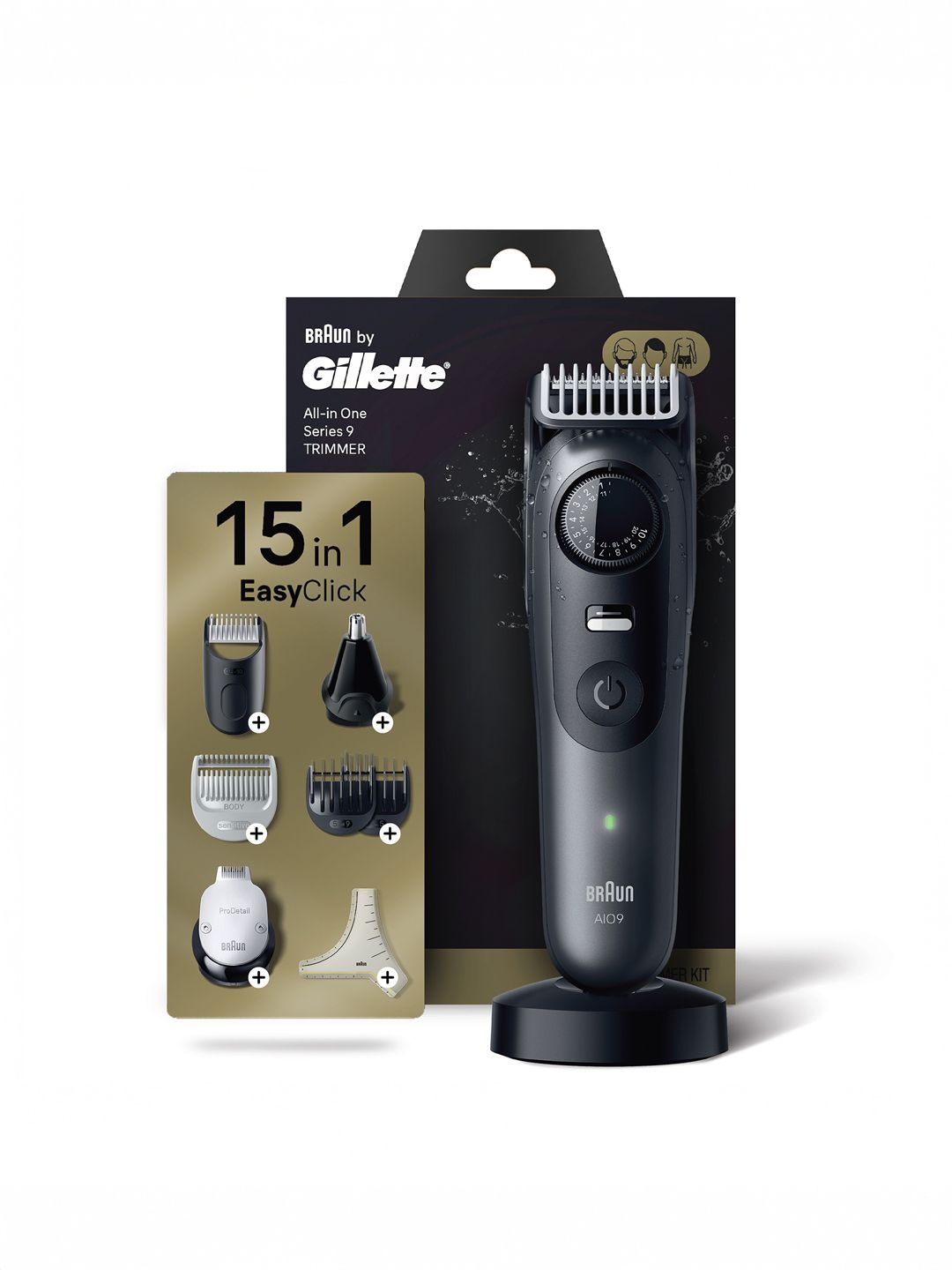 Gillette Series 9 AIO Trimmer with 15 Attachments + 40 Length Settings - Black-image-20
