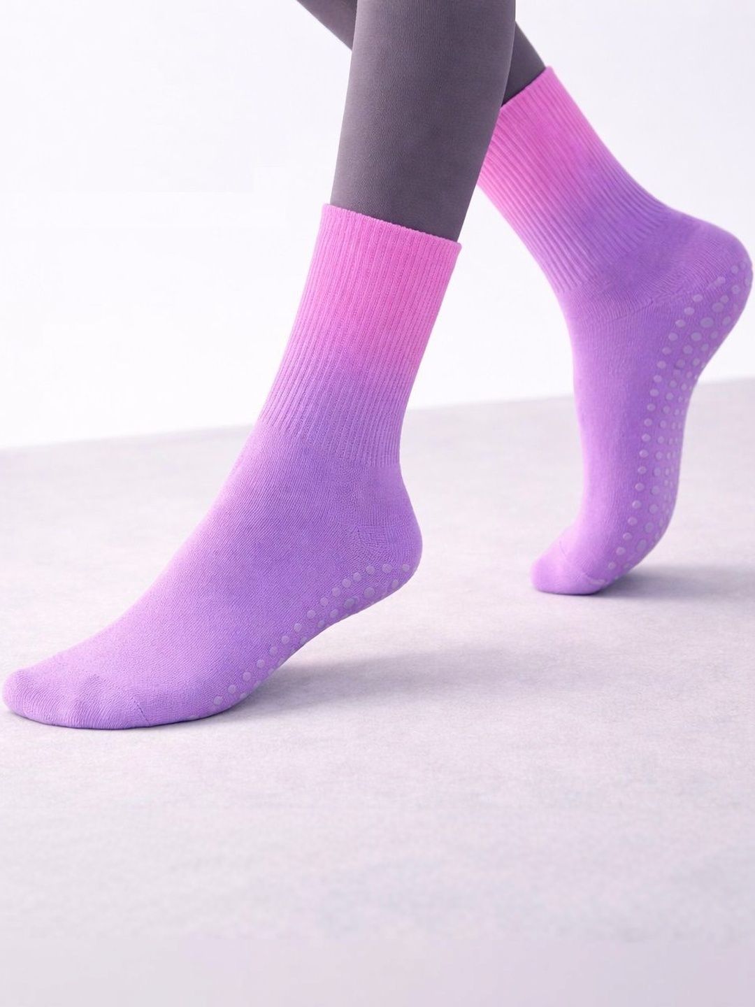 XFyt Women Cotton Blend Colourblocked Calf Length Socks-picture-27