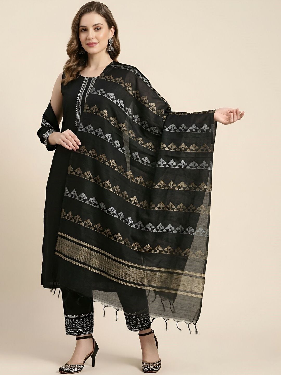 MUFFLY Woven Design Dupatta-image-47